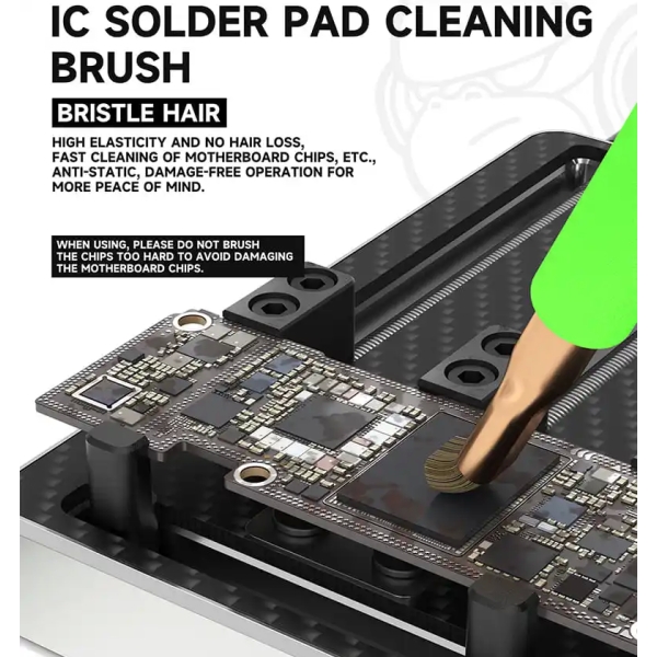 Luowei LW-BR01 Motherboard IC Chip Solder Pad Glue Removal Cleaning Brush Set