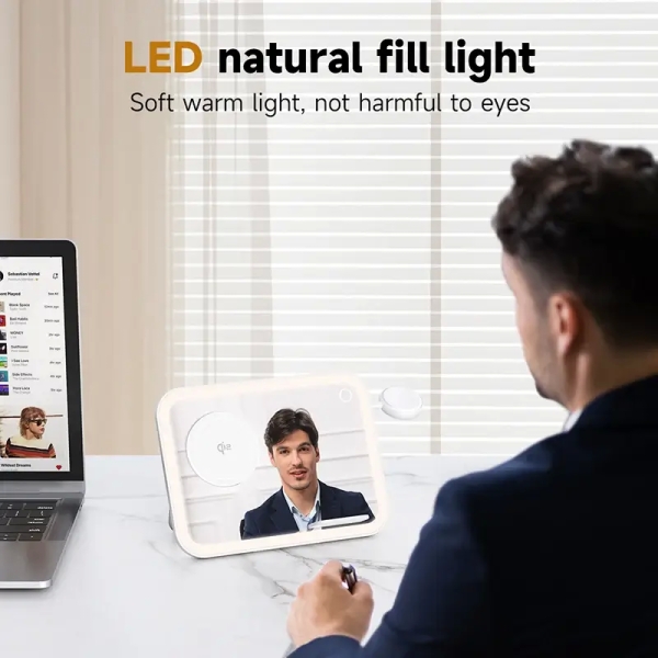 3 in 1 Magnetic Charging Station With Little Night Light & Mirror
