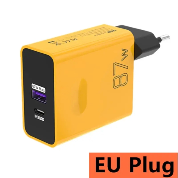 87W Fast Charging Adapter - Yellow