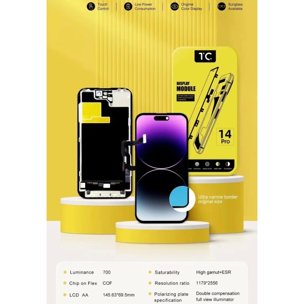LCD Display Touch For IPhone 14 Pro - Remove IC / FHD TC (Incell)