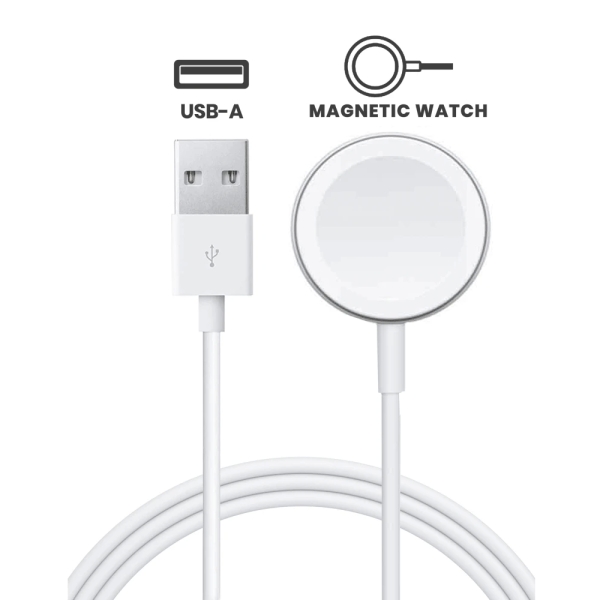 USB-A Magnetic Charging Cable For Apple Watch (1M) (Premium)