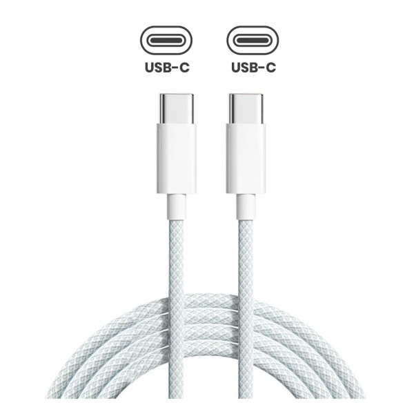 240W USB-C To C Braided Charge Cable (2m) For IPhone / IPad
