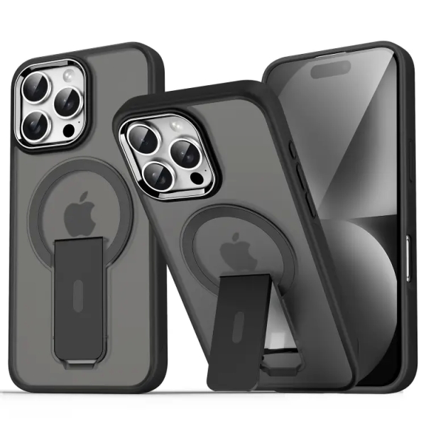 Acrylic Hybrid TPU MagSafe Holder Case For IPhone 16/16Plus/16Pro/16ProMax