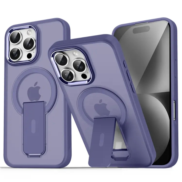 Acrylic Hybrid TPU MagSafe Holder Case For IPhone 16/16Plus/16Pro/16ProMax