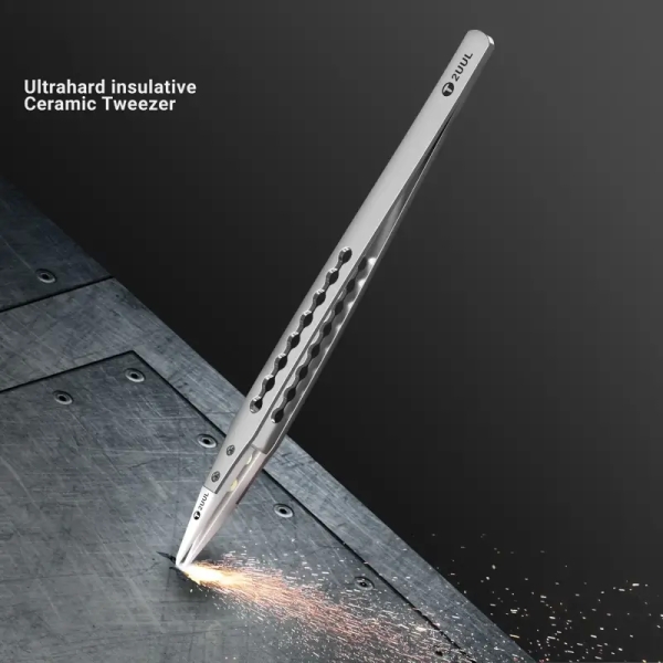 2UUL TW31 Ultrahard insulative Ceramic Tweezer for Precise Phone Board Repair