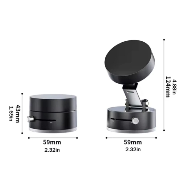 Double Sided Magnetic Holder Vacuum Suction Folding Stand For iPhone/ Android/ Car