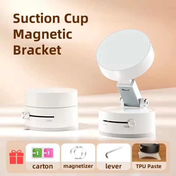 Double Sided Magnetic Holder Vacuum Suction Folding Stand For iPhone/ Android/ Car