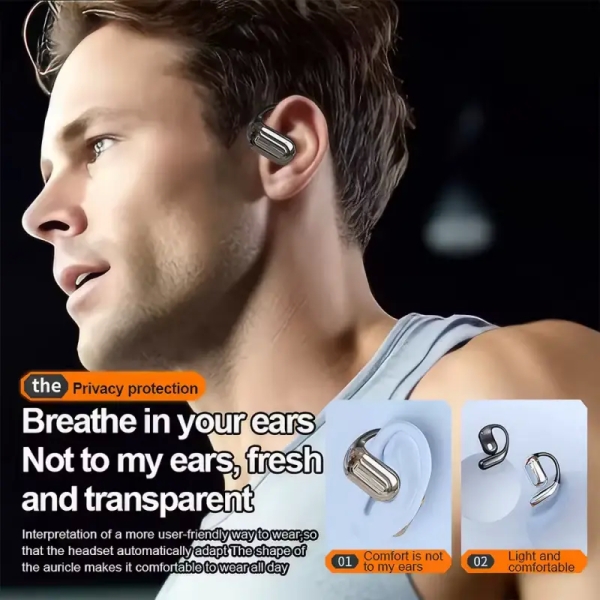 Q16 AI Simultaneous Translation Bluetooth 5.4 Wireless EarHook Sports Game Earphones