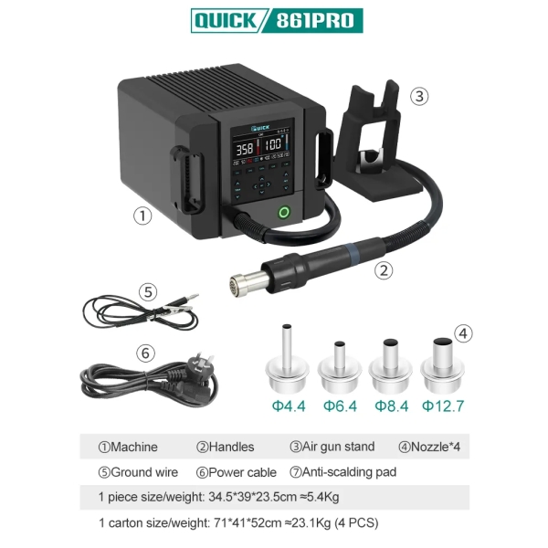 QUICK 861 Pro Smart Hot Air Desoldering Station