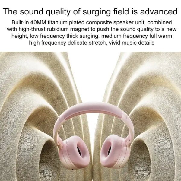 Yesido EP06 Children Over-Ear Bluetooth Headphones (Pink)
