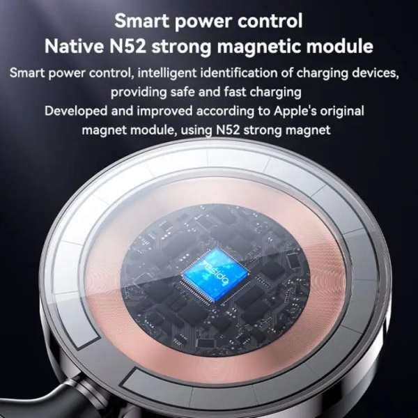 Yesido C316 15W Magsafe Magnetic Car fast Wireless Charger(Black)