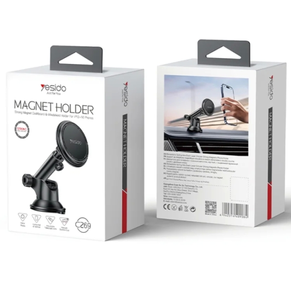 Yesido C269 Car Center Console MagSafe Magnetic Bracket Phone Holder(Black)