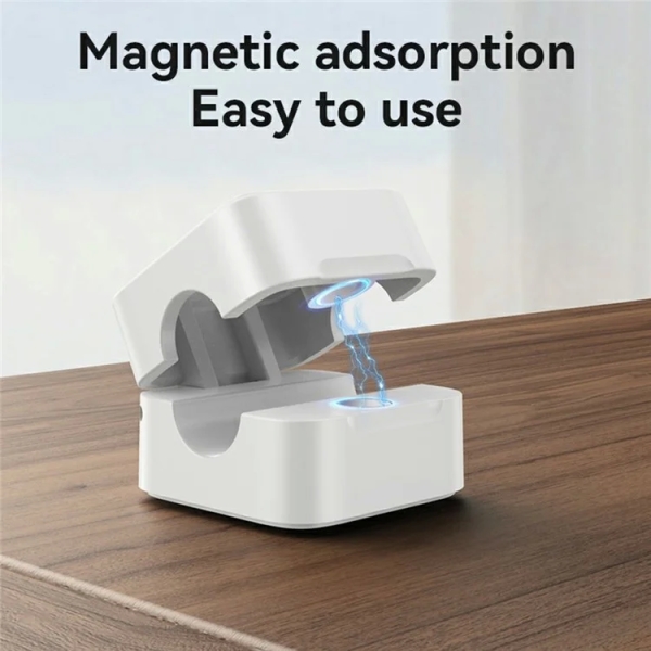 (4 Pack) Yesido C216 Cable Organizer Magnetic Desk Cable Clips Management Phone Cord Keeper(White)