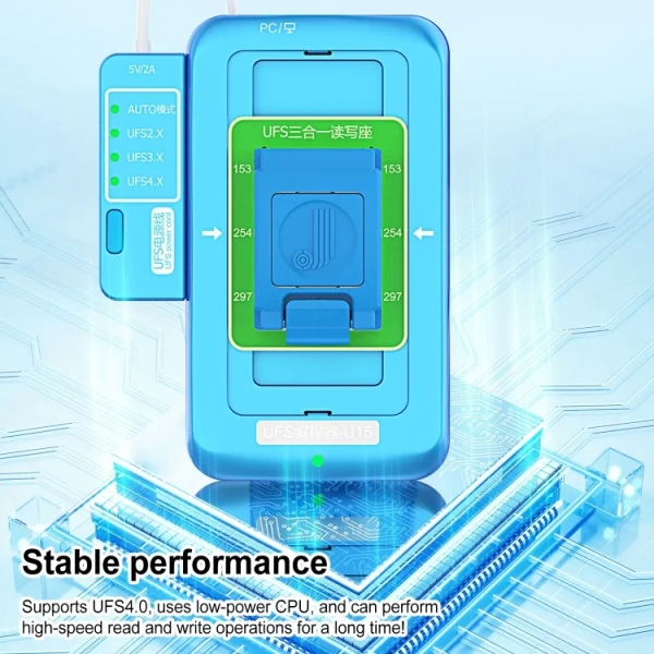 JCID U15 UFS Nand Read / Write Programmer For Android (BGA153/ BGA 254 / BGA 297)