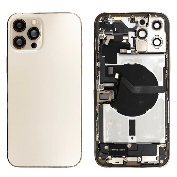 Back Housing With Parts For iPhone 12 Pro Max (Gold) (Original Pull) (Grade A)