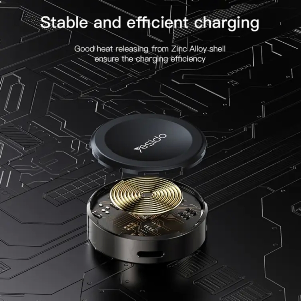 Yesido DS18 For Apple Watch Zinc Alloy Watch Charger Mini Strong Magnetic Wireless Charging(Black)