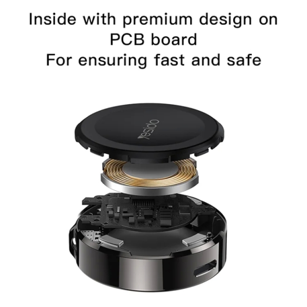 Yesido DS19 For Samsung Smart Watch Portable Charger Dual Input Port Magnetic Wireless Charger(Black)
