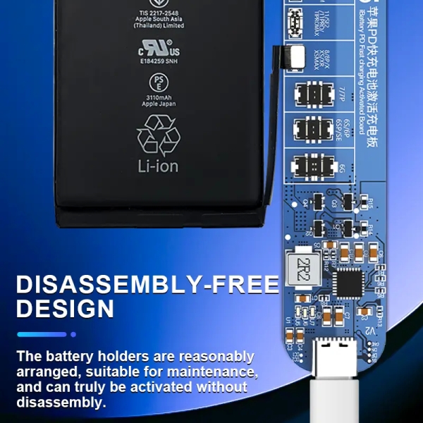 JTX P15  Battery Activation Board With PD Fast Charging for iPhone 6 to 16 PM