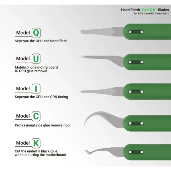 2UUL DA22 Hand Finish QUICK Blades Set