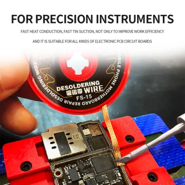 JTX FS-15 1.5M 2.0mm Super Desoldering Wire (3Pcs)