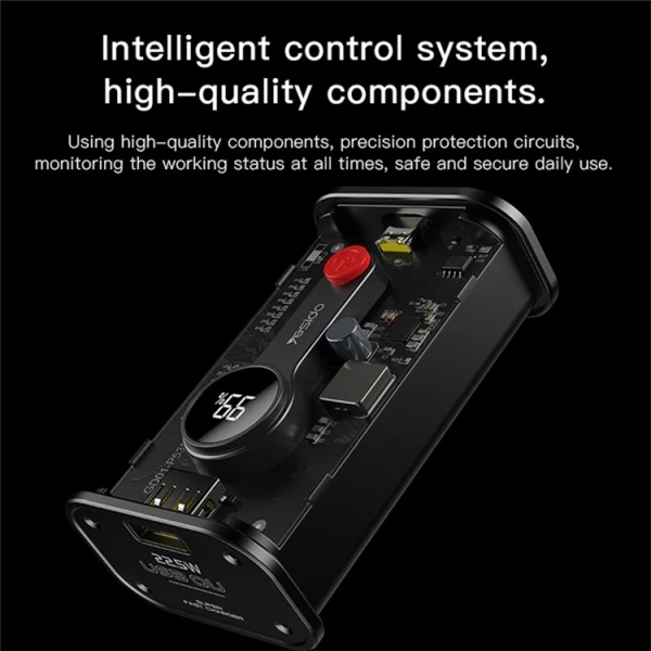 Yesido YP35 10000mAh Fast Charging Power Bank with LED Display Phone Charging Station(Black)