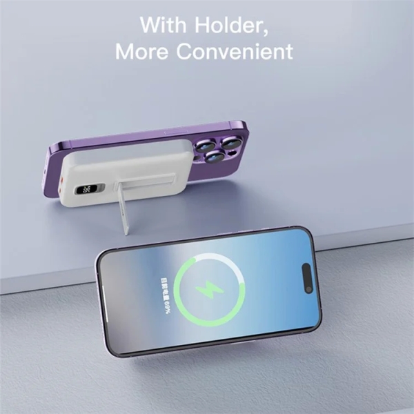 Yesido YP45 10000mAh Power Bank 15W Magnetic Adsorption Phone Wireless Charger(White)