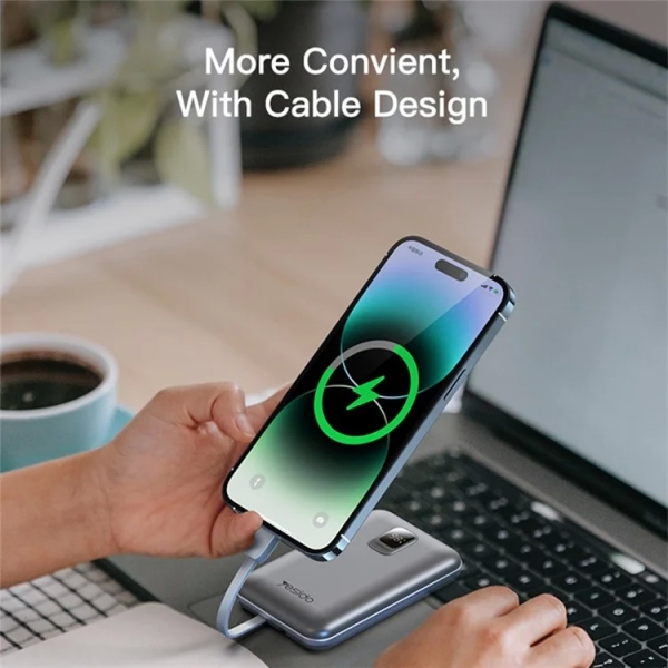 Yesido YP48 Compact Size 10000mAh Power Bank Portable Charger with 8-Pin+Type-C Cable