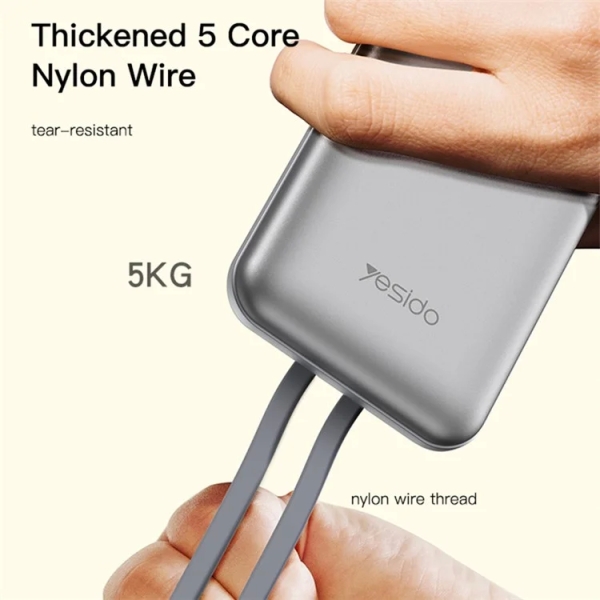 Yesido YP48 Compact Size 10000mAh Power Bank Portable Charger with 8-Pin+Type-C Cable