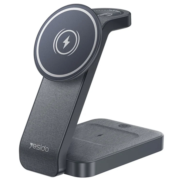 Yesido DS26 4-in-1 Magnetic Wireless Charging Stand with Night Light(Black)