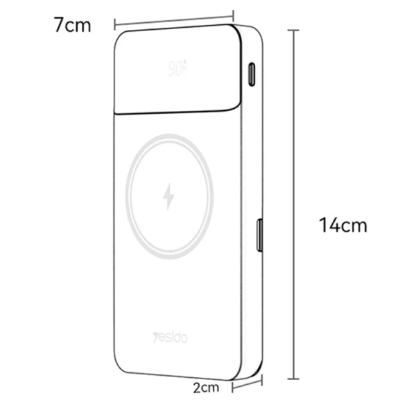 Yesido YP69 Watch / Earphone / Phone Charging Stand 15W Wireless Charger 10000mAh Power Bank(Black)