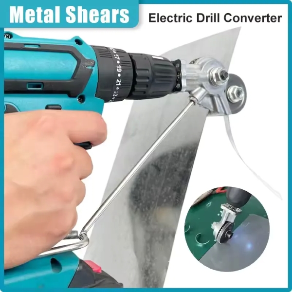 Electric Drill Convert Shears Plate Cutter Metal Sheet Cutter Tool Electric Scissor