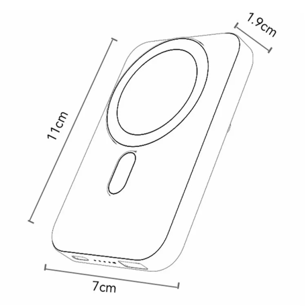 Yesido YP60 Type-C + USB Dual Port 10000mAh Wireless Charging Magnetic Power Bank with Bracket(Gold)