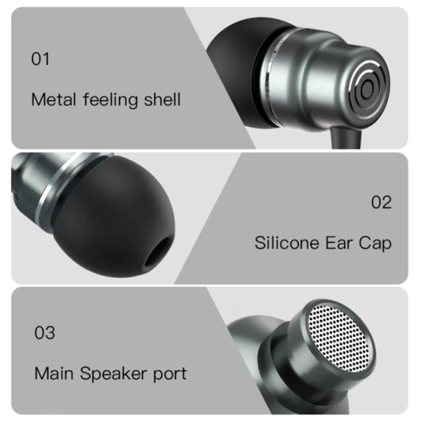 Yesido YH32 3.5mm In-Ear Braided Wired Earphone, Length: 1.2m