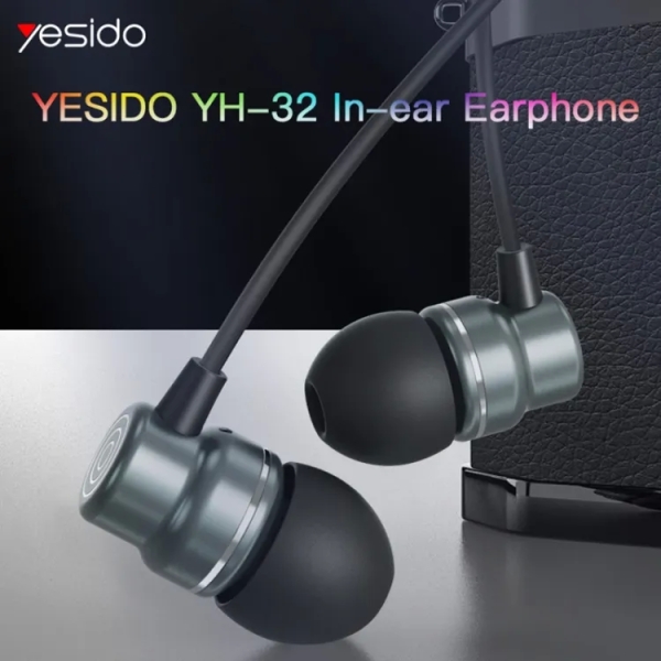 Yesido YH32 3.5mm In-Ear Braided Wired Earphone, Length: 1.2m