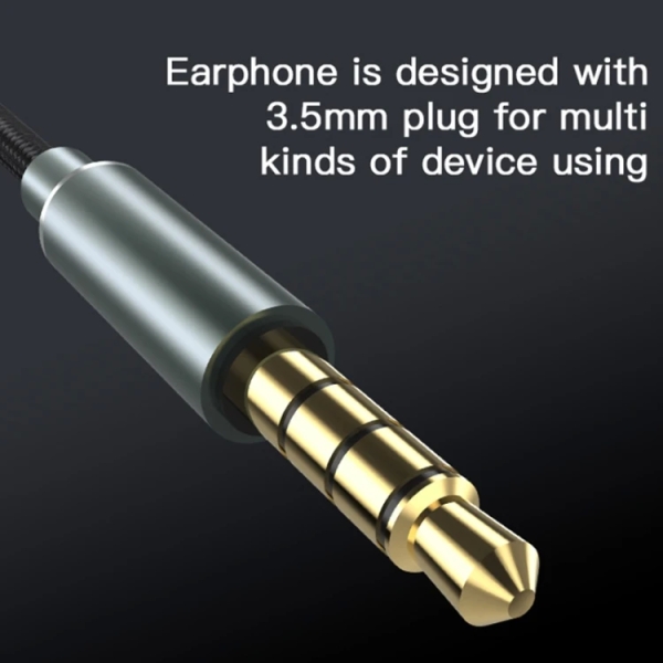 Yesido YH32 3.5mm In-Ear Braided Wired Earphone, Length: 1.2m