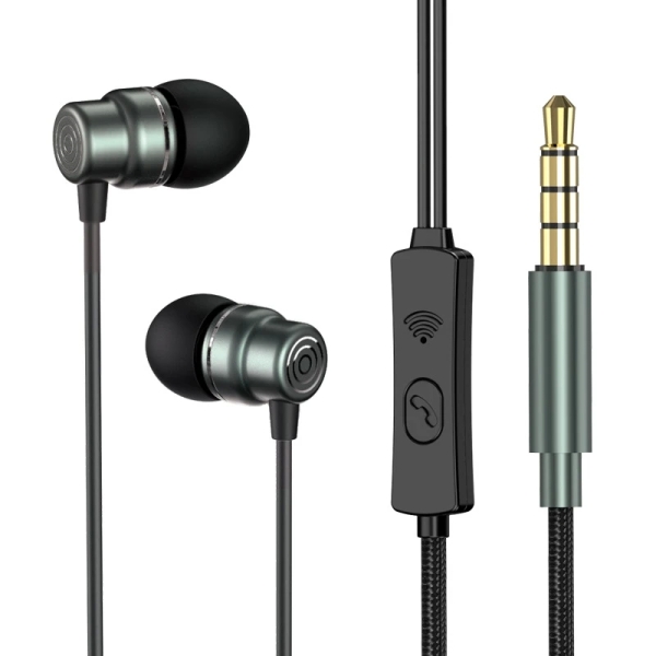 Yesido YH32 3.5mm In-Ear Braided Wired Earphone, Length: 1.2m