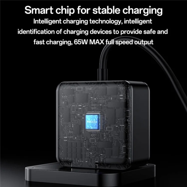 Yesido YC75 PD65W Power Adapter 2m USB-C / Type-C Cable Laptop Charger, EU Plug(Black)