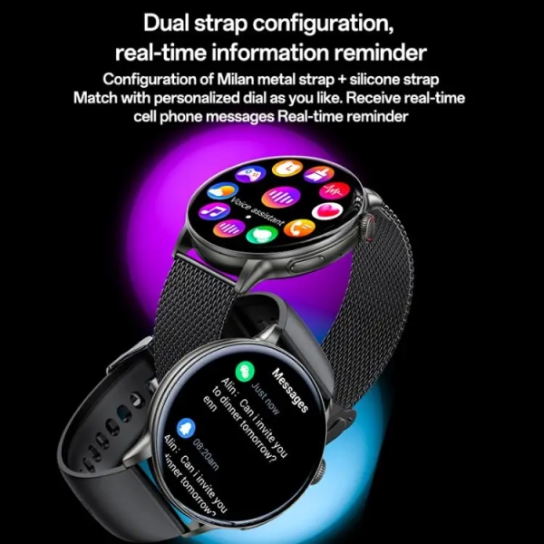 Yesido IO28 Smart Watch, 1.51 inch Screen, Support BT Call / Heart Rate (Black)