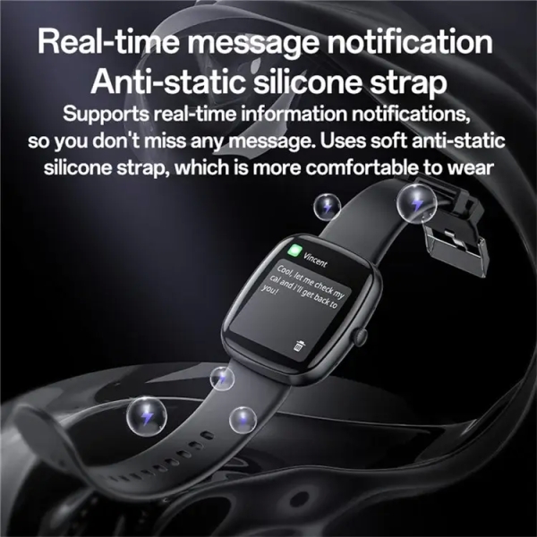 Yesido IO22 Waterproof Smart Watch, 1.83 inch Screen, Support BT Call / Health Monitor(Black)