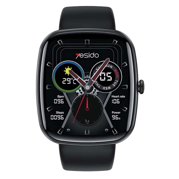 Yesido IO22 Waterproof Smart Watch, 1.83 inch Screen, Support BT Call / Health Monitor(Black)