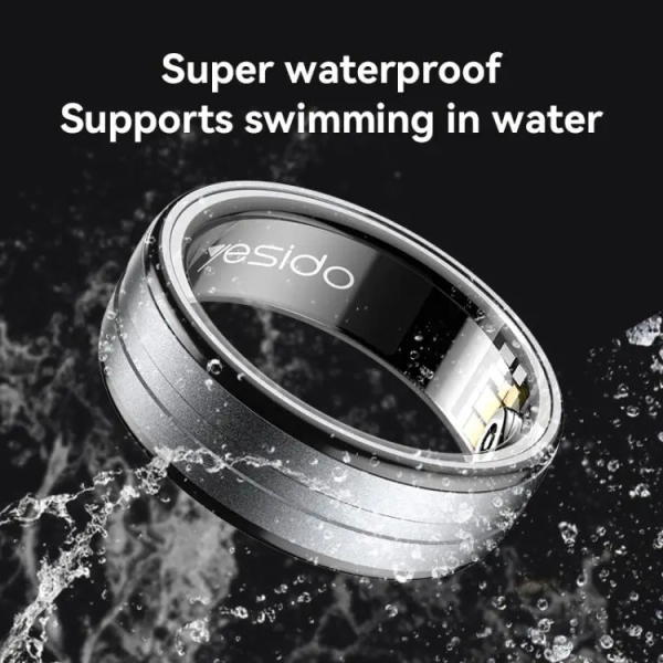 Yesido IO32 Health Monitor Smart Ring, Support Body Temperature / Heart Rate / Blood Pressure / Female Physiological Reminder(Black)