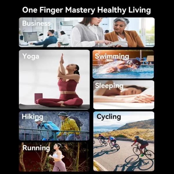 Yesido IO32 Health Monitor Smart Ring, Support Body Temperature / Heart Rate / Blood Pressure / Female Physiological Reminder(Black)