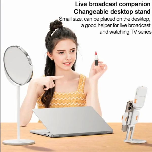 Yesido DH10 Fill Light Selfie Stick Phone Live Broadcast Holder(White)