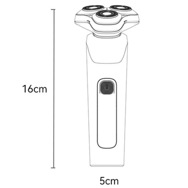 Yesido MG05 Waterproof Electric Shaver Razor with 3 Floating Cutter Heads (Black)