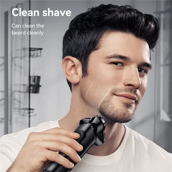 Yesido MG05 Waterproof Electric Shaver Razor with 3 Floating Cutter Heads (Black)