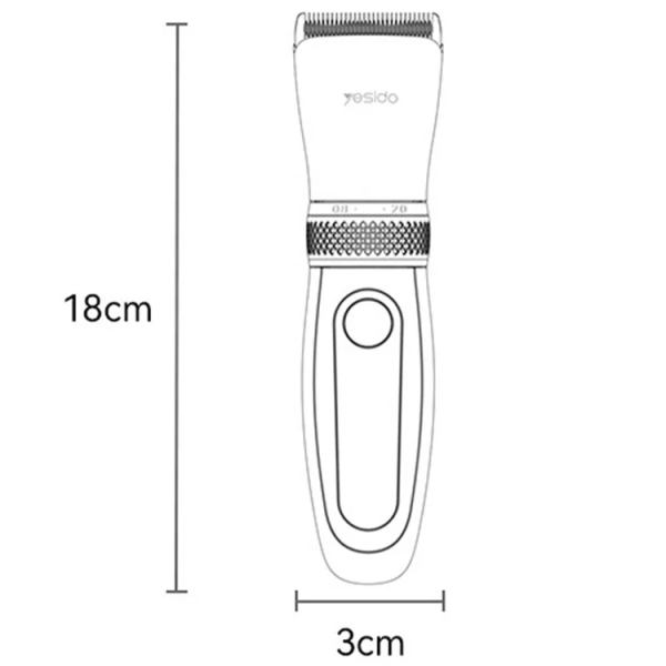 Yesido MG06 Hair Clipper Cordless Hair Grooming Rechargeable Trimmer (Black)
