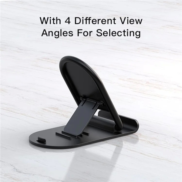 Yesido C141 Mini Folding Hands-free Phone Holder 4 Angles Adjustable Anti-slip Desktop Stand (Black)