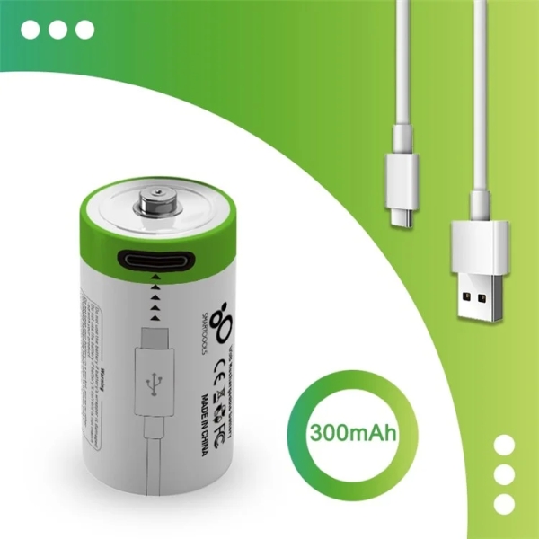 SMARTOOOLS 4Pcs 3.7V 300mAh CR2 Rechargeable Li-ion Battery for Digital Camera GPS Security Medical Equipment