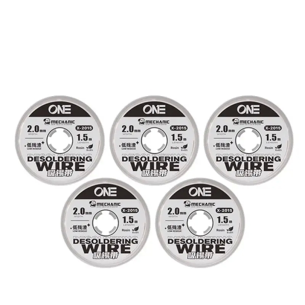 Mechanic ONE Series 1.5M Low Residue Desoldering Wick (5Pcs)