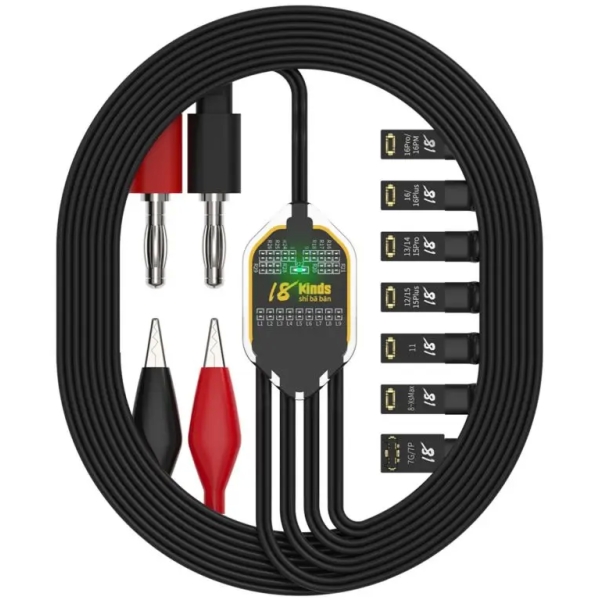 18 Kinds Power Boot Cable for iPhone 7 to 16 Pro Max  (8 in 1)
